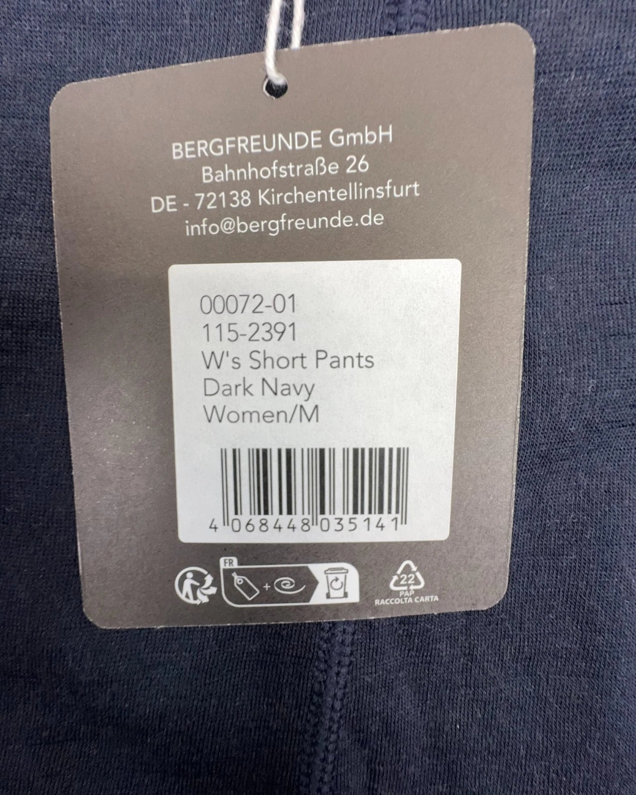 Stoic Damen Merino180 BengtSt. Short Pants Gr. M Dark Navy Funktionsunterwäsche