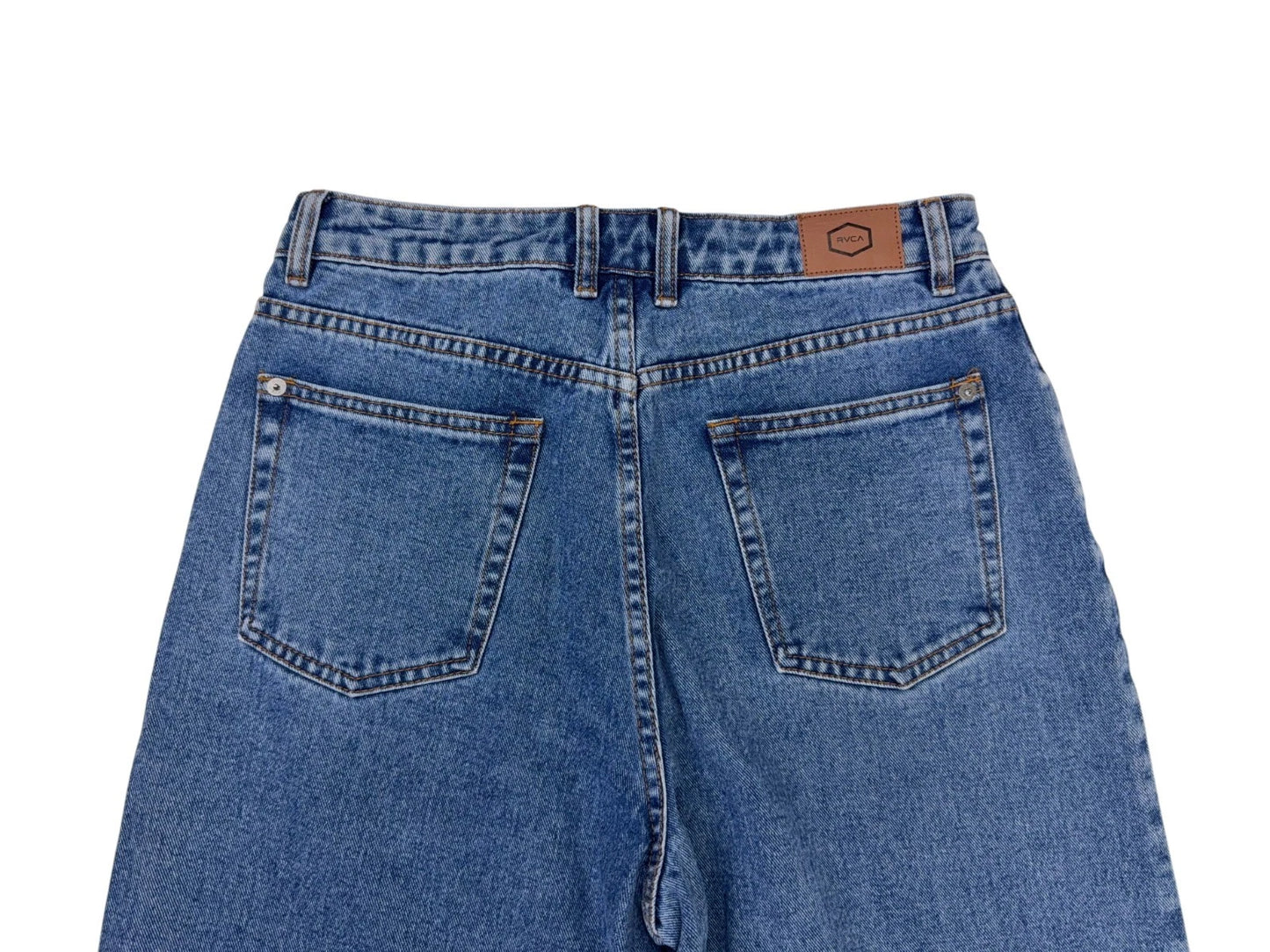 RVCA Damen Jeans Coco Relaxed Fit Gr. W30 Hose niedrige Leibhöhe blau