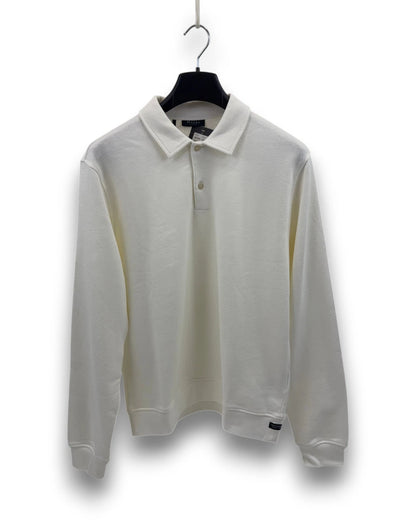 MAERZ Herren Polo-Sweatshirt Gr. 50 Langarm Pullover Off-White