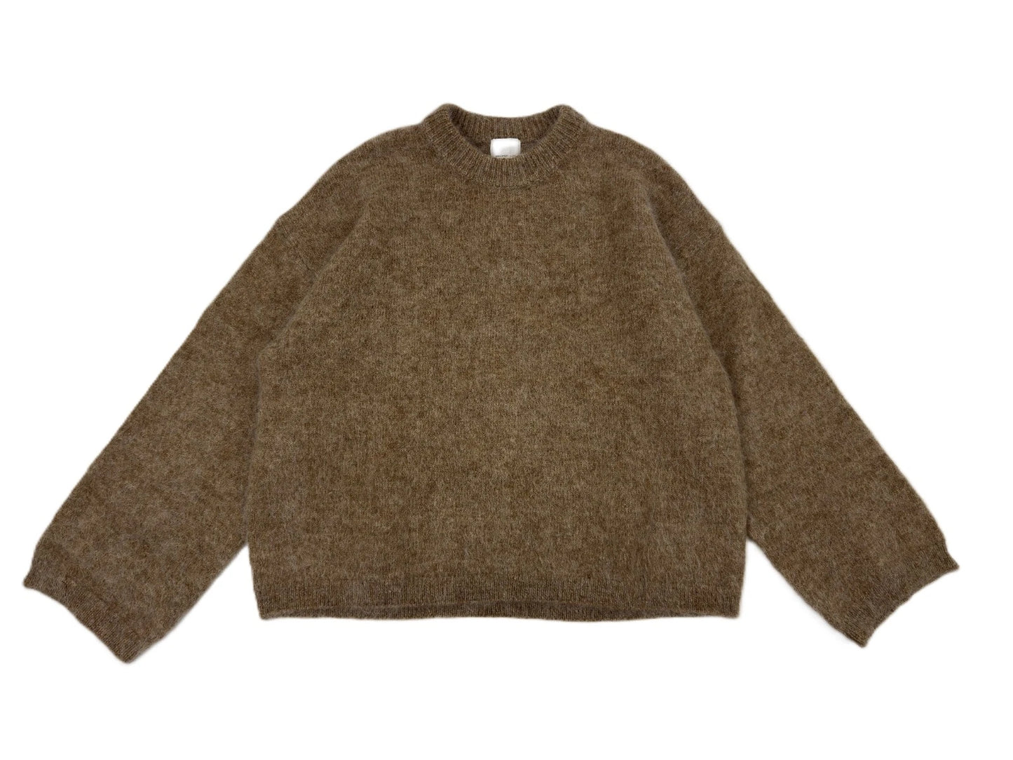 H&M Damen Oversized Pullover aus Mohairmix in Dunkelbeige Gr. M Strickpullover
