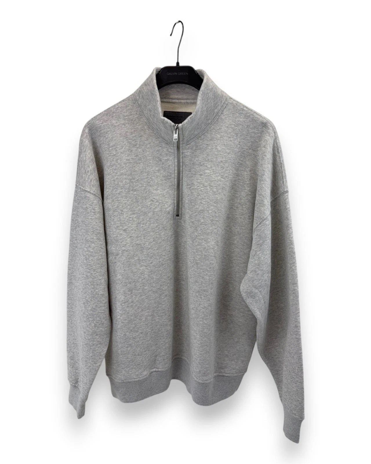 Abercrombie & Fitch Herren Essentials Half Zip Sweatshirt Gr. L Grau Pullover