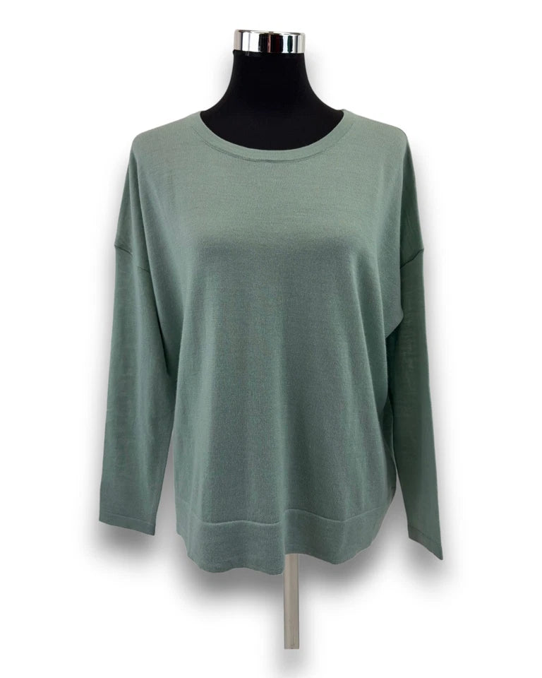 Lawrence Grey Damen Wollpullover Gr. 36 Mint Rundhals Merinowolle Pullover
