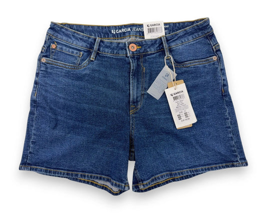 Garcia Damen Jeansshorts Celia Gr. W31 Shorts kurze Hose blau High Waist Slim Fit