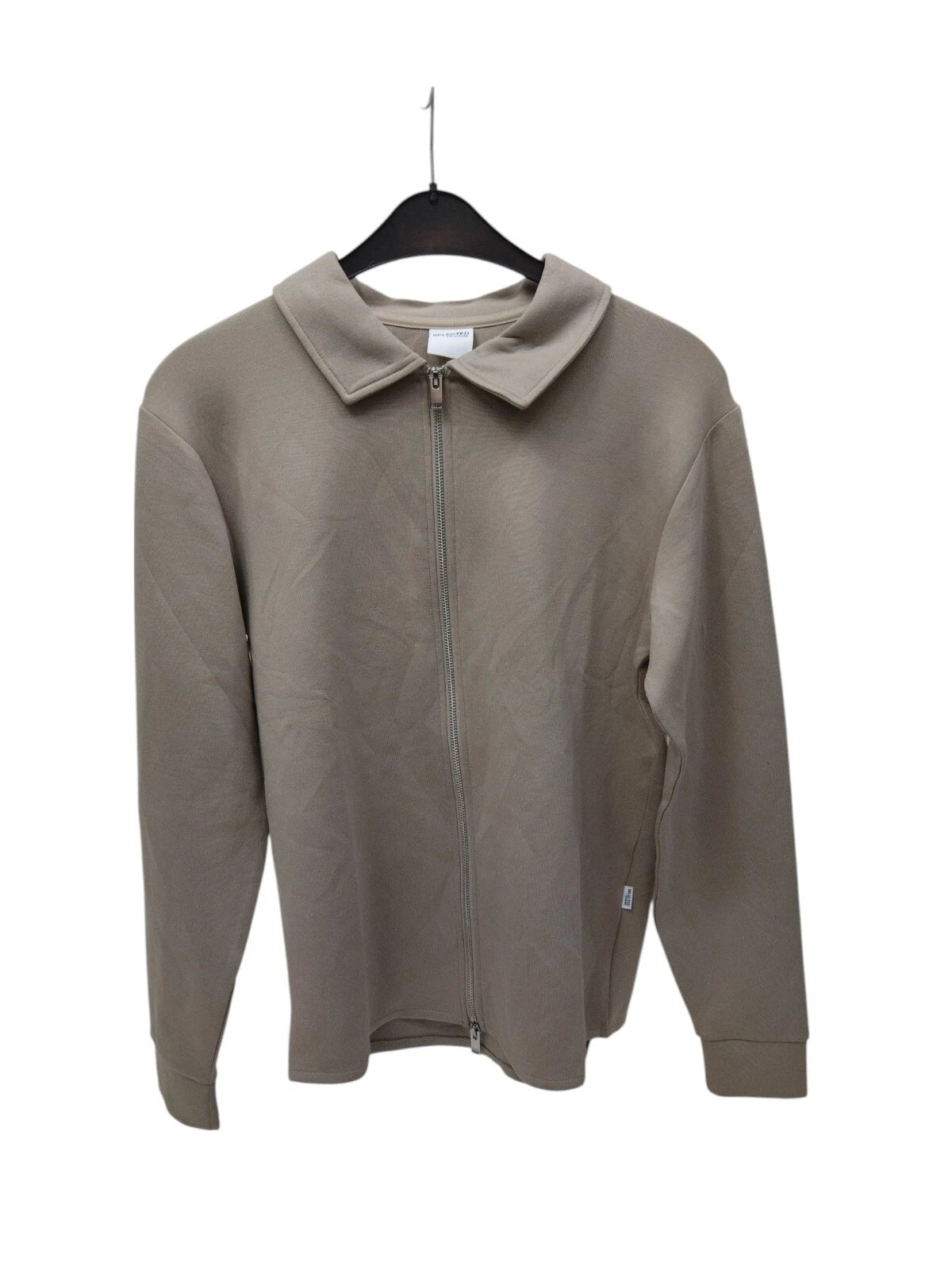 Selected Homme Herren Strickjacke mit Reißverschluss Zipper Beige Gr. S