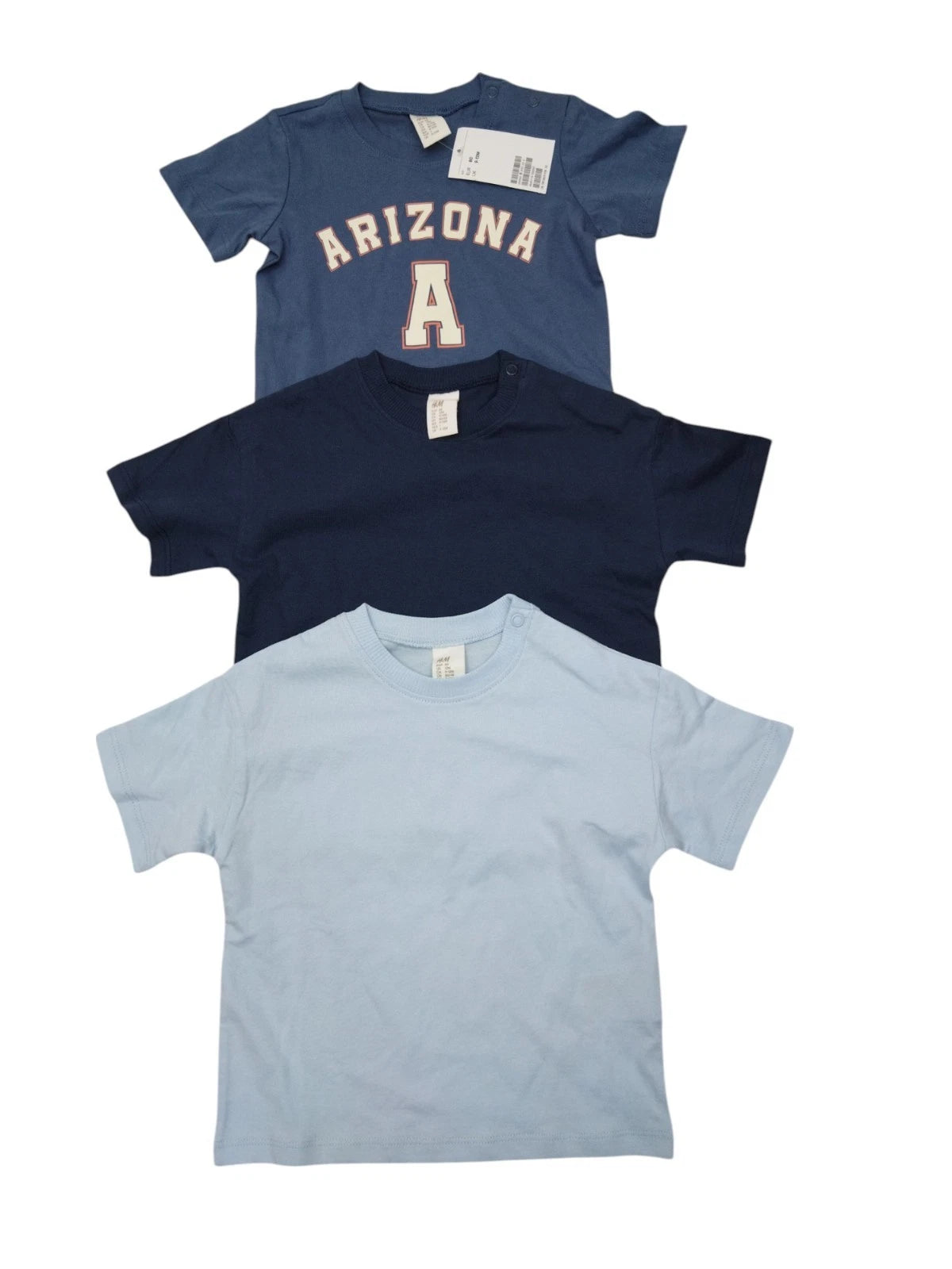 H&M Kinder T-Shirt 3er Pack Gr. 80 Jungen