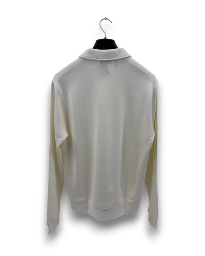 MAERZ Herren Polo-Sweatshirt Gr. 50 Langarm Pullover Off-White
