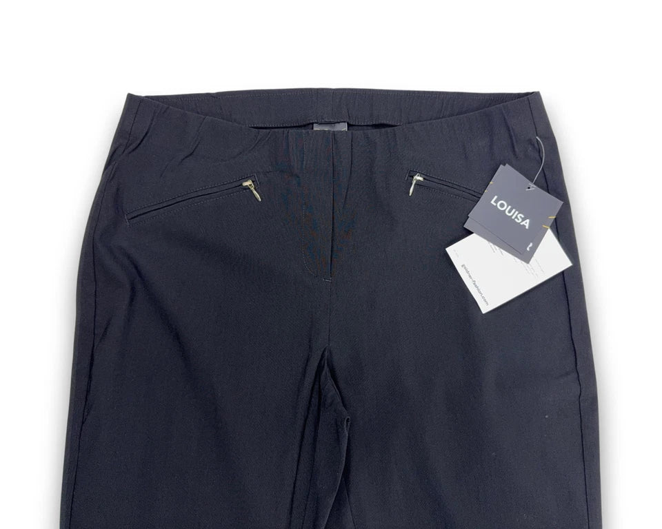Goldner Damen Bengalinhose "LOUISA" – Schwarz – Kurzgröße 23 (Gr. 46) Hose