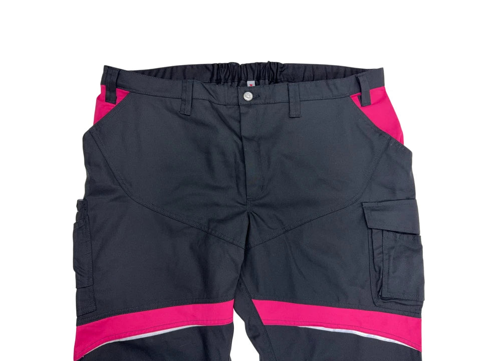 KÜBLER Arbeitshose Damen ACTIVIQ Hose schwarz/pink Frauen Bundhose Gr. 52