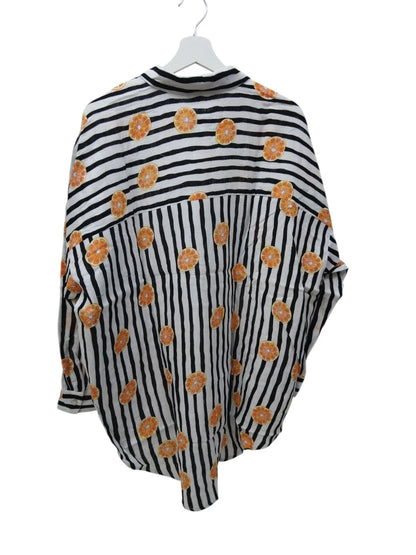 Studio Untold Damen Streifenbluse Musselin Oversized Fruitprint Gr. 42/44