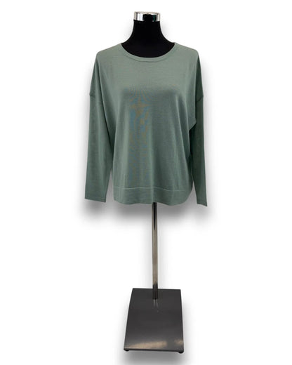 Lawrence Grey Damen Wollpullover Gr. 36 Mint Rundhals Merinowolle Pullover