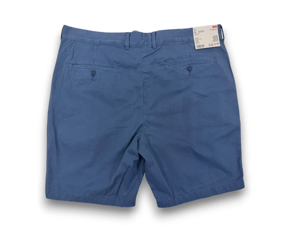 Uniqlo Herren Chinoshorts – Blau – Größe XL Shorts kurze Hose Kordelzug
