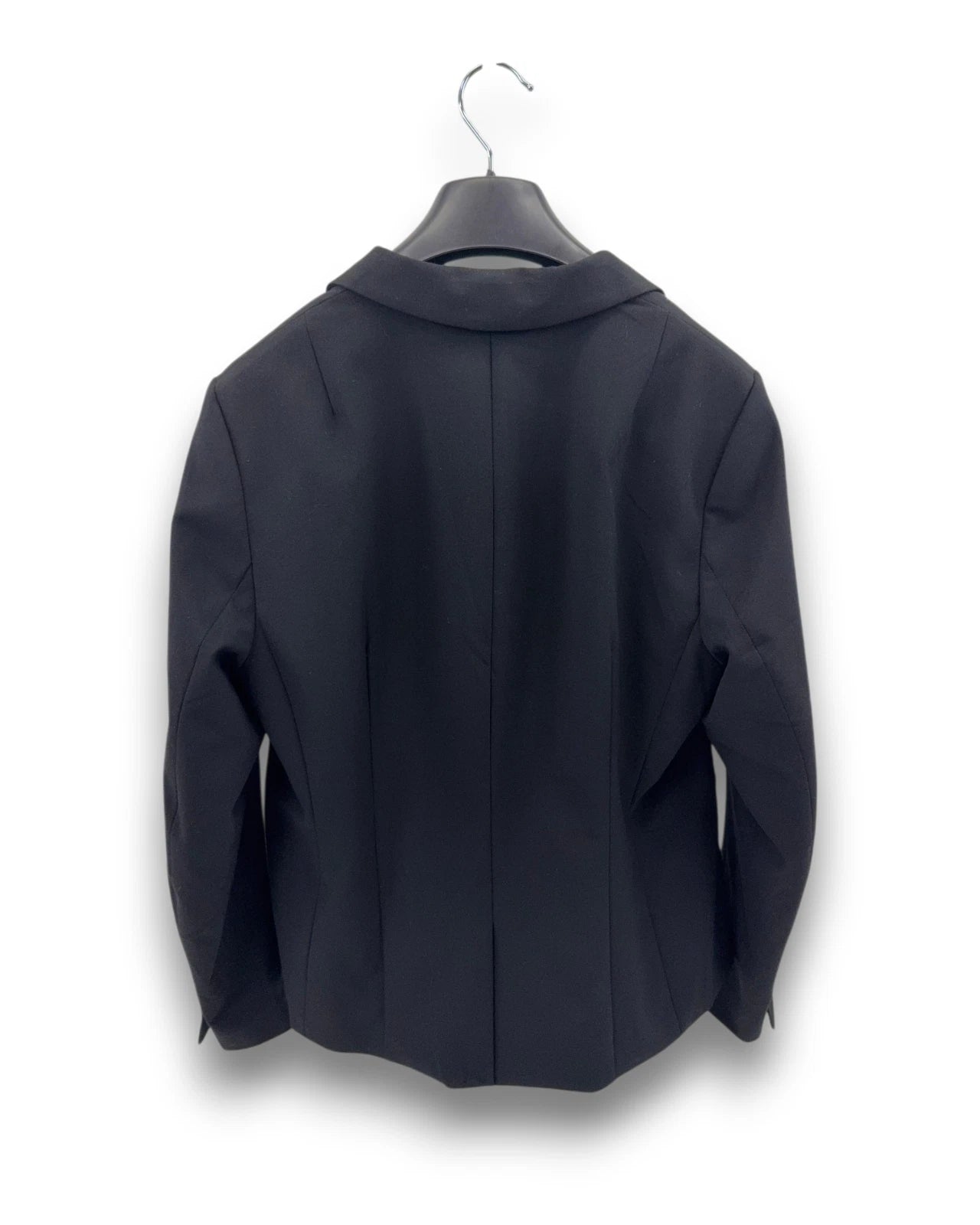H&M Damen Blazer Gr. 44 Schwarz Tailliert Business Gehschlitz Figurformend