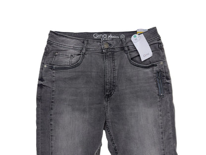 Gina Denim Damen Jeans Skiny Stretch Gr. 42 Grau Hose mit Stretchanteil