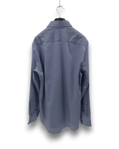 Eterna Herren Hemd Slim Fit Businesshemd Allover-Print Bleu Gr. 40 Baumwolle