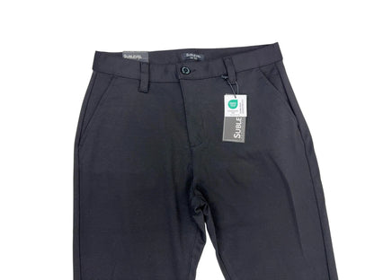 Sublevel Herren Chino Hose Gr. 32 schwarz mit Aufschlag Stretchmaterial