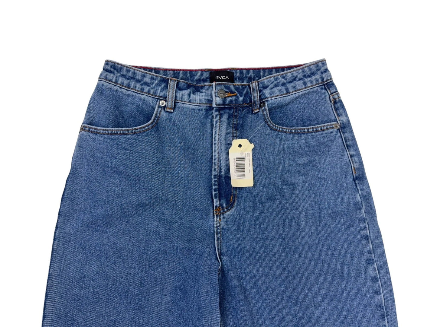 RVCA Damen Jeans Coco Relaxed Fit Gr. W30 Hose niedrige Leibhöhe blau