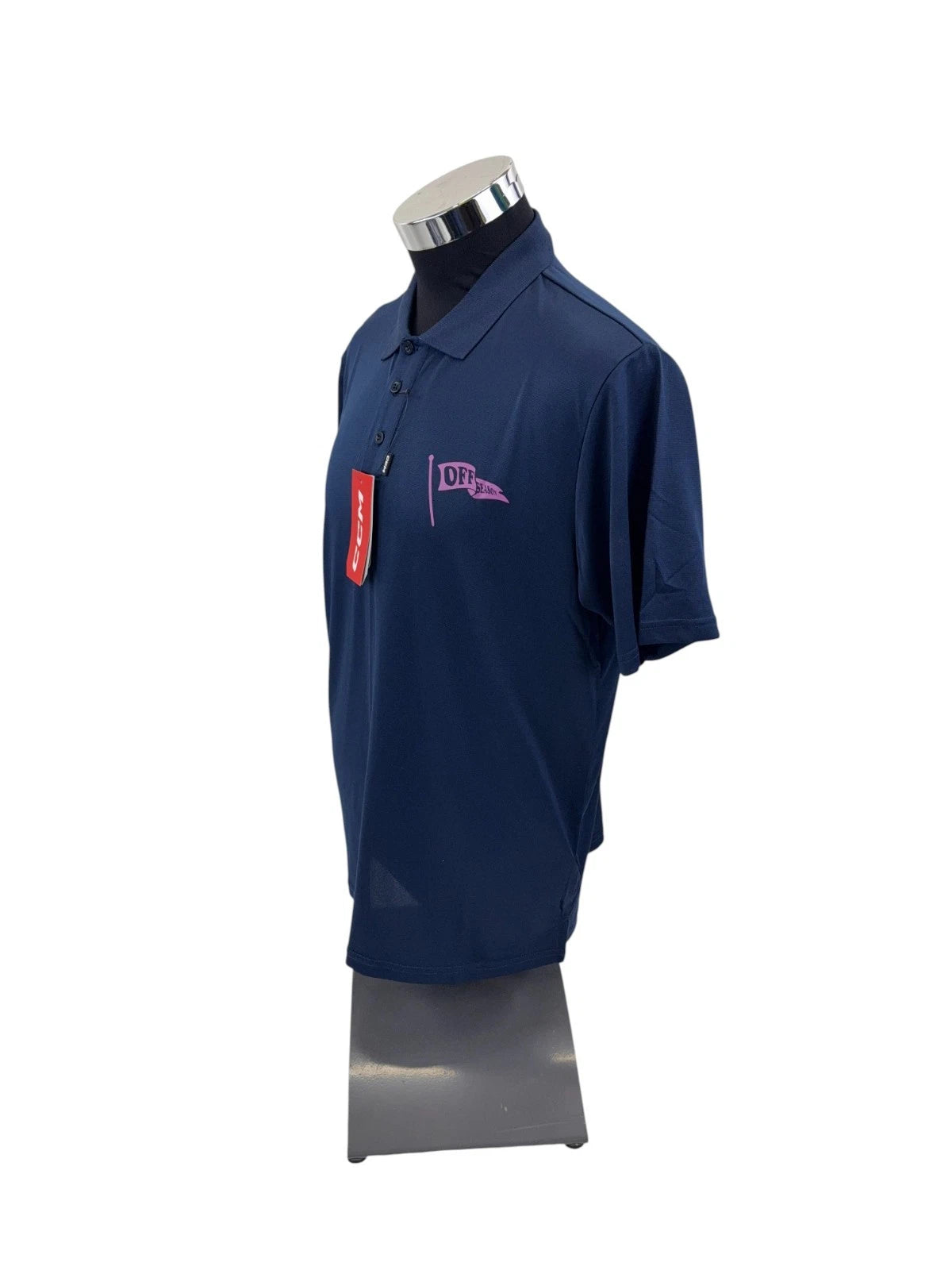 CCM Herren T-Shirt Golf Polo Gr. M in Navy Blau Regular Fit Poloshirt