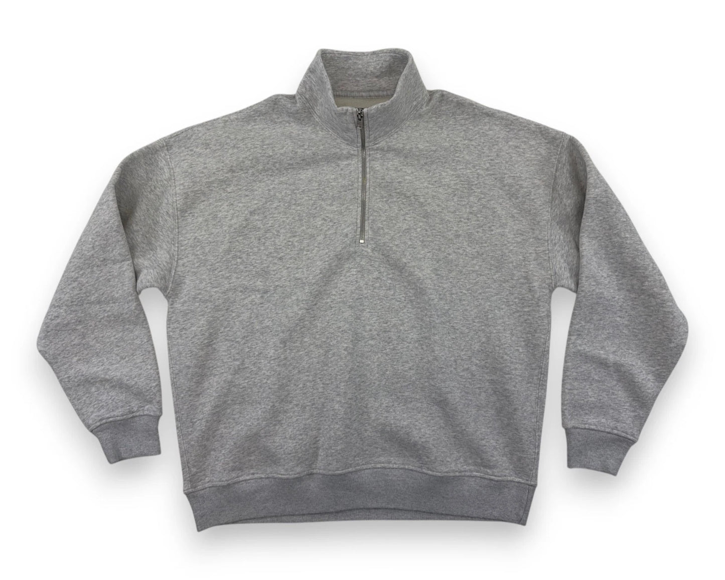 Abercrombie & Fitch Herren Essentials Half Zip Sweatshirt Gr. L Grau Pullover