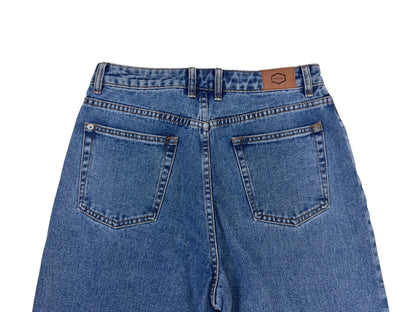 RVCA Damen Jeans Coco Relaxed Fit Gr. W30 Hose niedrige Leibhöhe blau