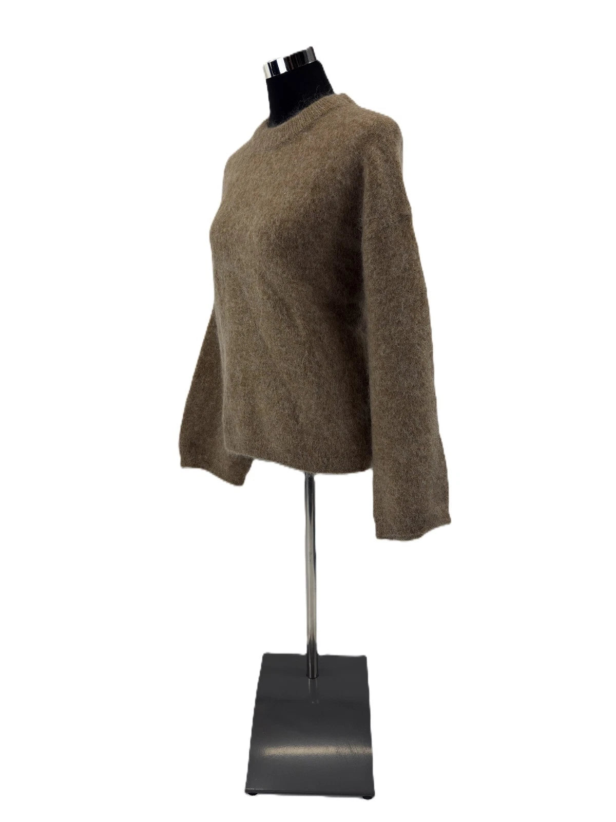 H&M Damen Oversized Pullover aus Mohairmix in Dunkelbeige Gr. M Strickpullover
