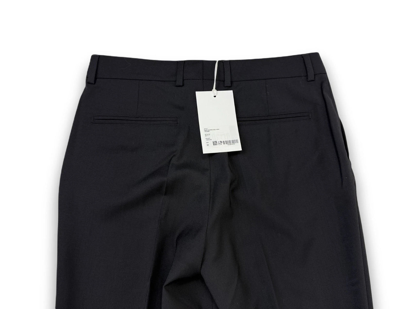 Filippa K Damen 7/8 Hose Emma Cropped aus Wolle schwarz elegant hoher Leib Gr. S
