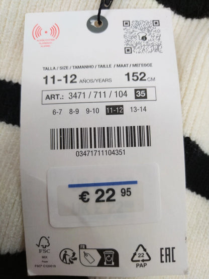 Zara Mädchen Pullover Gr. 152 Striped Knit Sweater gestreifter Pulli 11-12 Jahre
