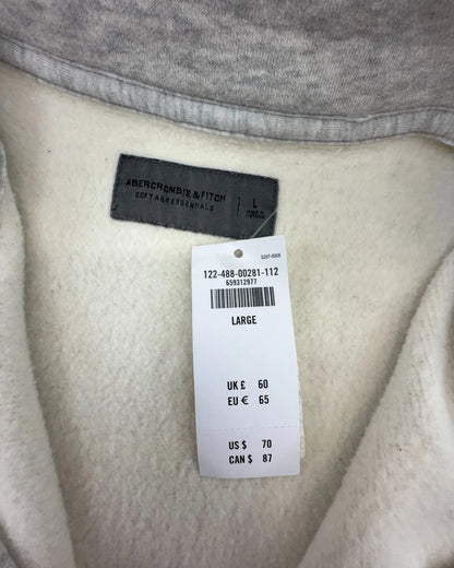 Abercrombie & Fitch Herren Essentials Half Zip Sweatshirt Gr. L Grau Pullover