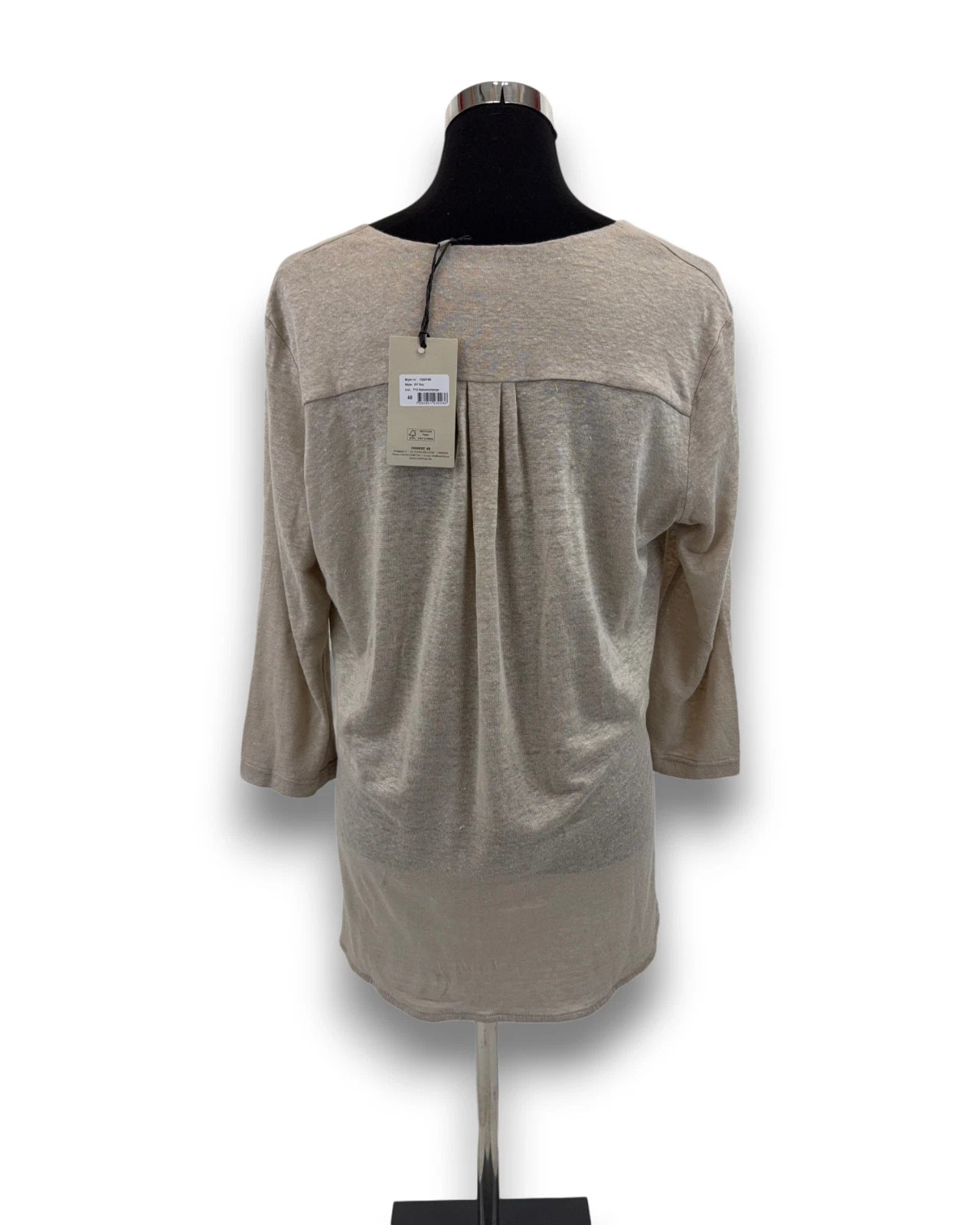 Ivanhoe Damenshirt GY Ilse Leinen Shirt Gr. 40 Naturmelange 3/4 Arm Sommershirt