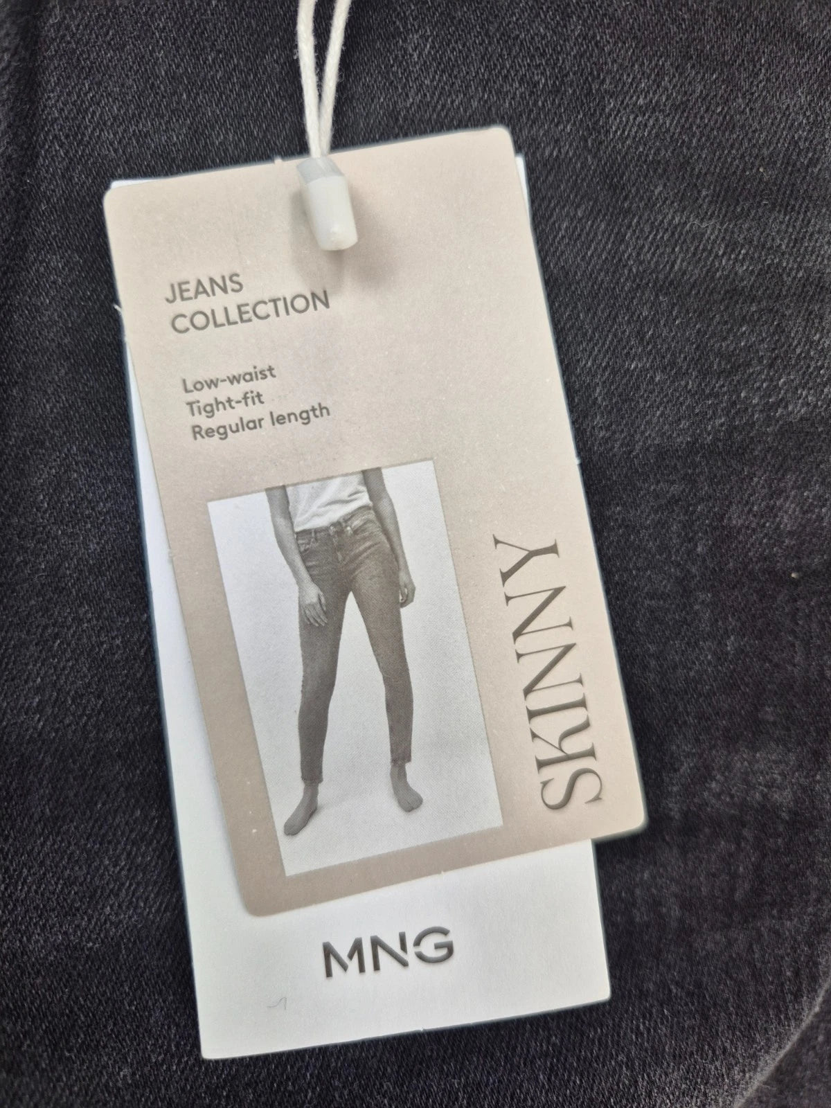 Zara Damen Jeans Gr. 44 Skinny Push Up Low Waist regular length Schwarz