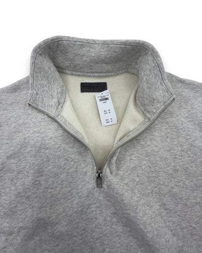 Abercrombie & Fitch Herren Essentials Half Zip Sweatshirt Gr. L Grau Pullover