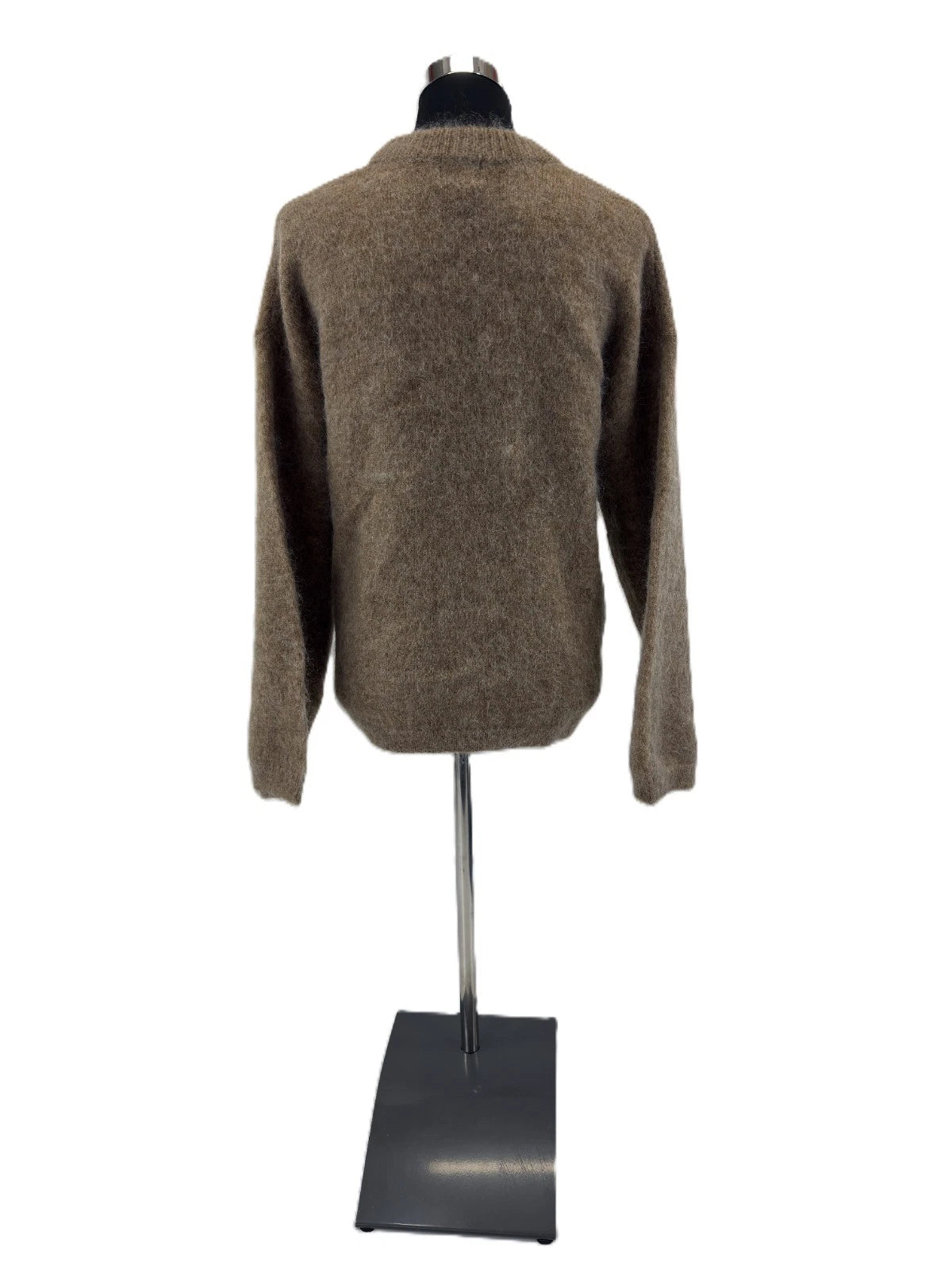 H&M Damen Oversized Pullover aus Mohairmix in Dunkelbeige Gr. M Strickpullover