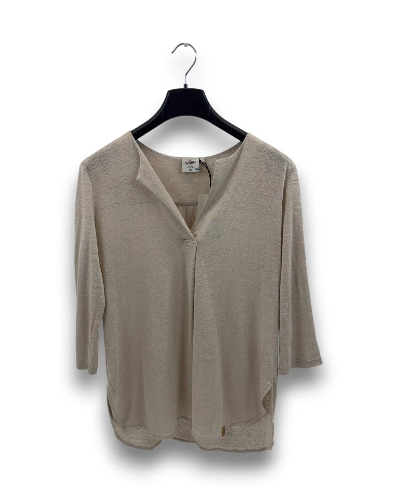 Ivanhoe Damenshirt GY Ilse Leinen Shirt Gr. 40 Naturmelange 3/4 Arm Sommershirt