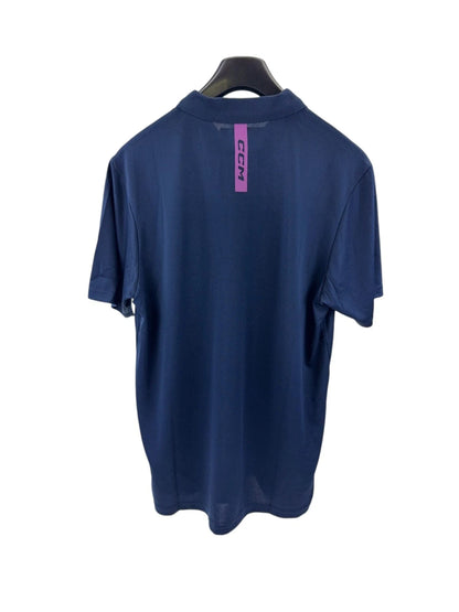 CCM Herren T-Shirt Golf Polo Gr. M in Navy Blau Regular Fit Poloshirt
