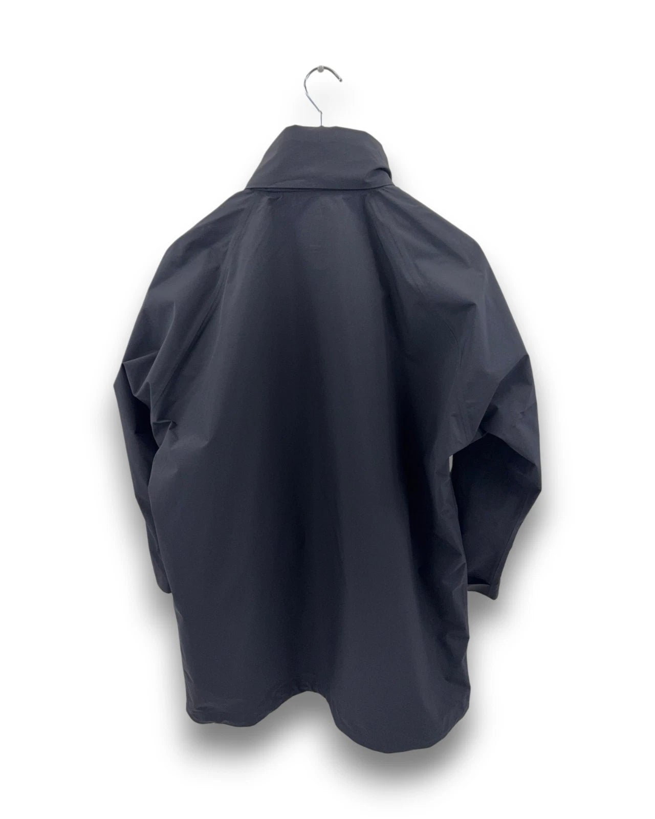 Uniqlo Damen BLOCKTECH Half Coat Gr. S Schwarz Regenjacke Oversized Jacke Kapuze