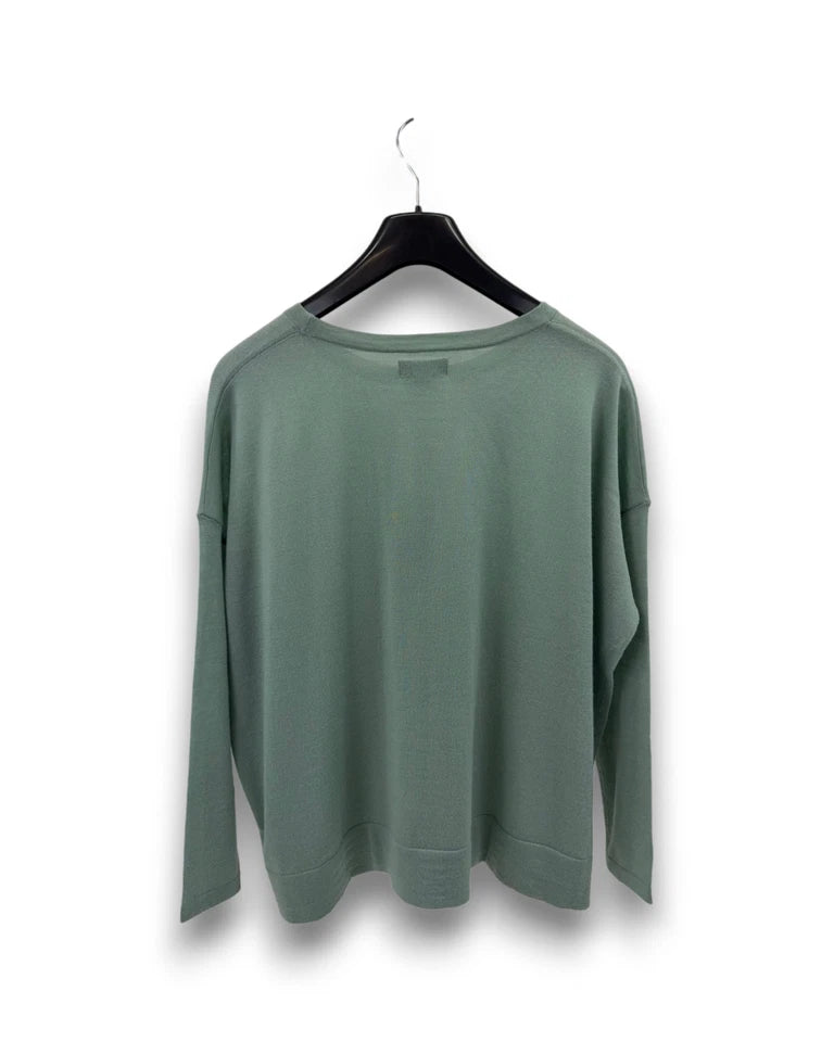 Lawrence Grey Damen Wollpullover Gr. 36 Mint Rundhals Merinowolle Pullover