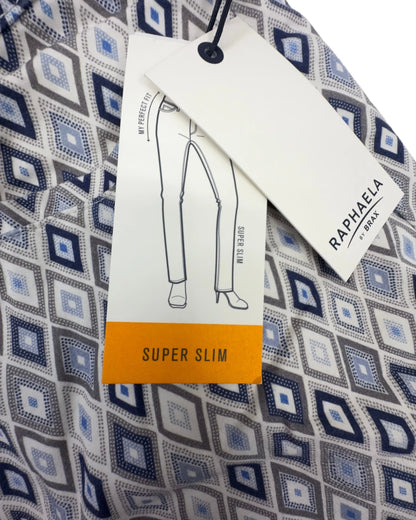 Raphaela by Brax Damen Hose Lorella Azur Blue Kurzgröße Wadenlang Gr. 46
