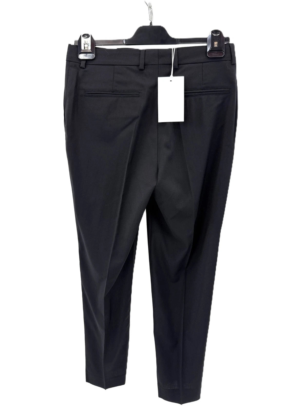 Filippa K Damen 7/8 Hose Emma Cropped aus Wolle schwarz elegant hoher Leib Gr. S