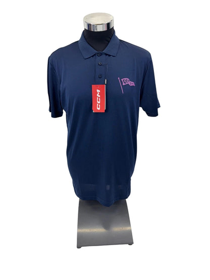 CCM Herren T-Shirt Golf Polo Gr. M in Navy Blau Regular Fit Poloshirt