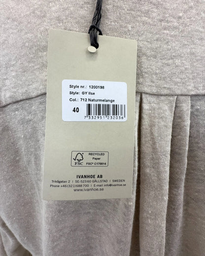 Ivanhoe Damenshirt GY Ilse Leinen Shirt Gr. 40 Naturmelange 3/4 Arm Sommershirt