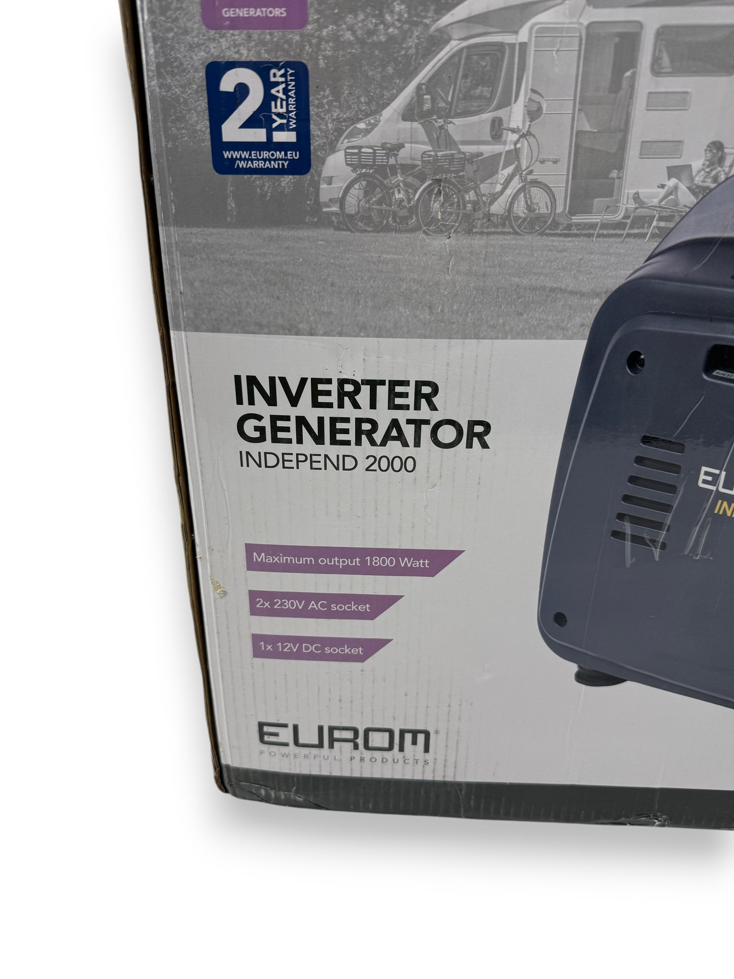 EUROM Independ 2000 Stromerzeuger 1800W Inverter Benzin Generator 4-Takt