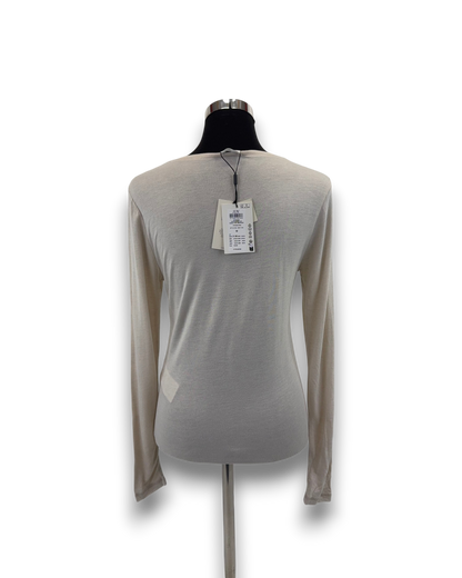 JDY Damen Langarmshirt – Whitecap Gray – Größe M Shirt dünner Pullover