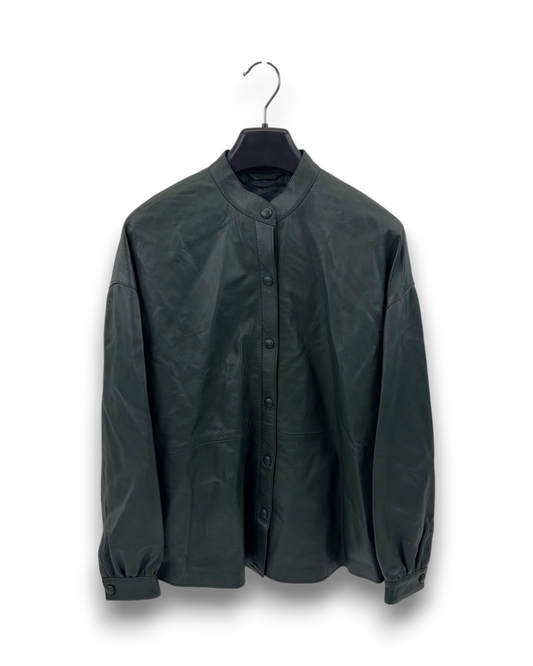 Poison Apple Damen Lederjacke – Dunkelgrün – Größe 40 Lammnappa Jacke kurz
