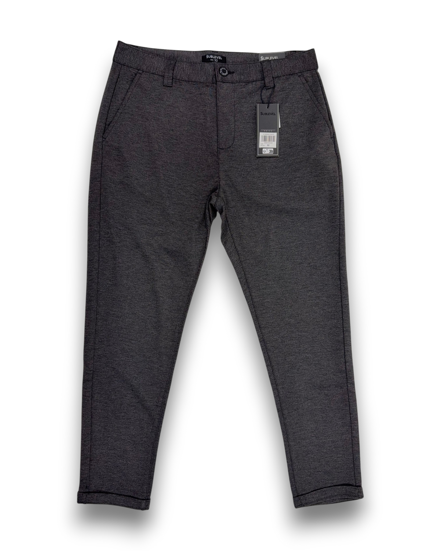 Sublevel Herren Chino Hose – Dark Grey – Größe 32 Stoffhose