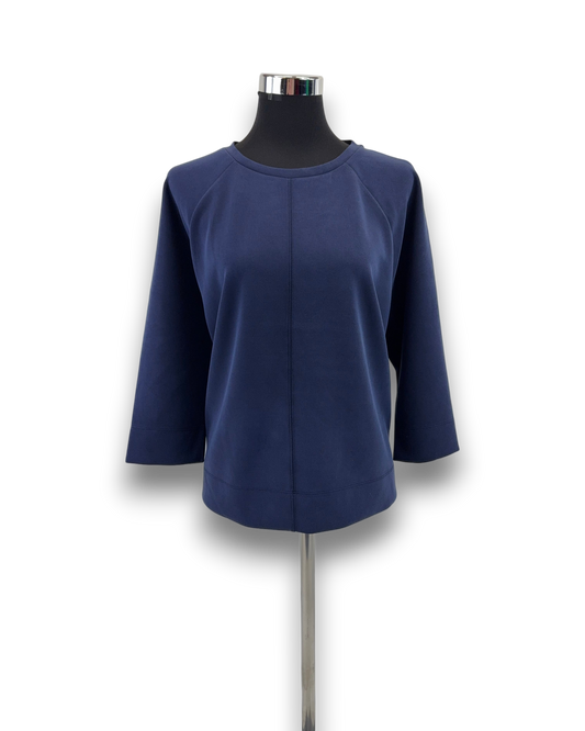 Rich & Royal Damen Sweatshirt – Dunkelblau – Größe M Pullover 3/4 Arm Loose Fit