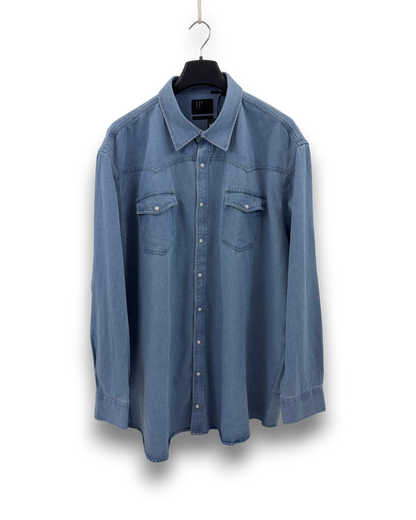 JP 1880 Herren Jeanshemd – Light Blue – Größe 5XL Modern Fit Hemd Herrenhemd