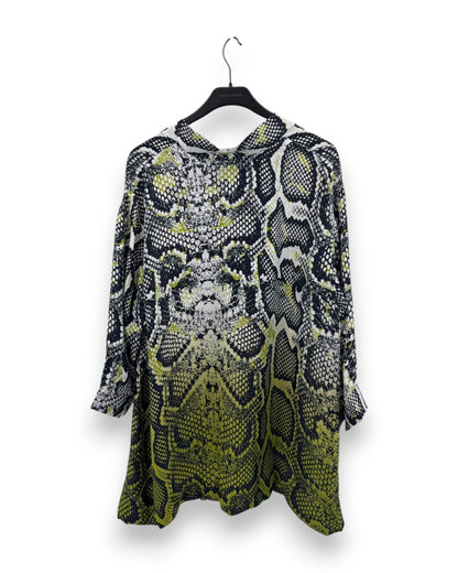 ULLA POPKEN Damen Tunika 3/4 Arm Gr. 50/52 Schlangen Optik Bluse Oberteil