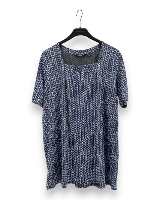 ULLA POPKEN Damen Longshirt Gr. 46/48 Langes Shirt Halbarm T-Shirt Sommershirt