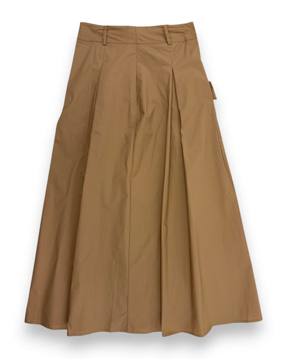 Rinascimento Damen Rock Gr. S Midirock Gonna Skirt Beige Knopfleiste Sommerrock