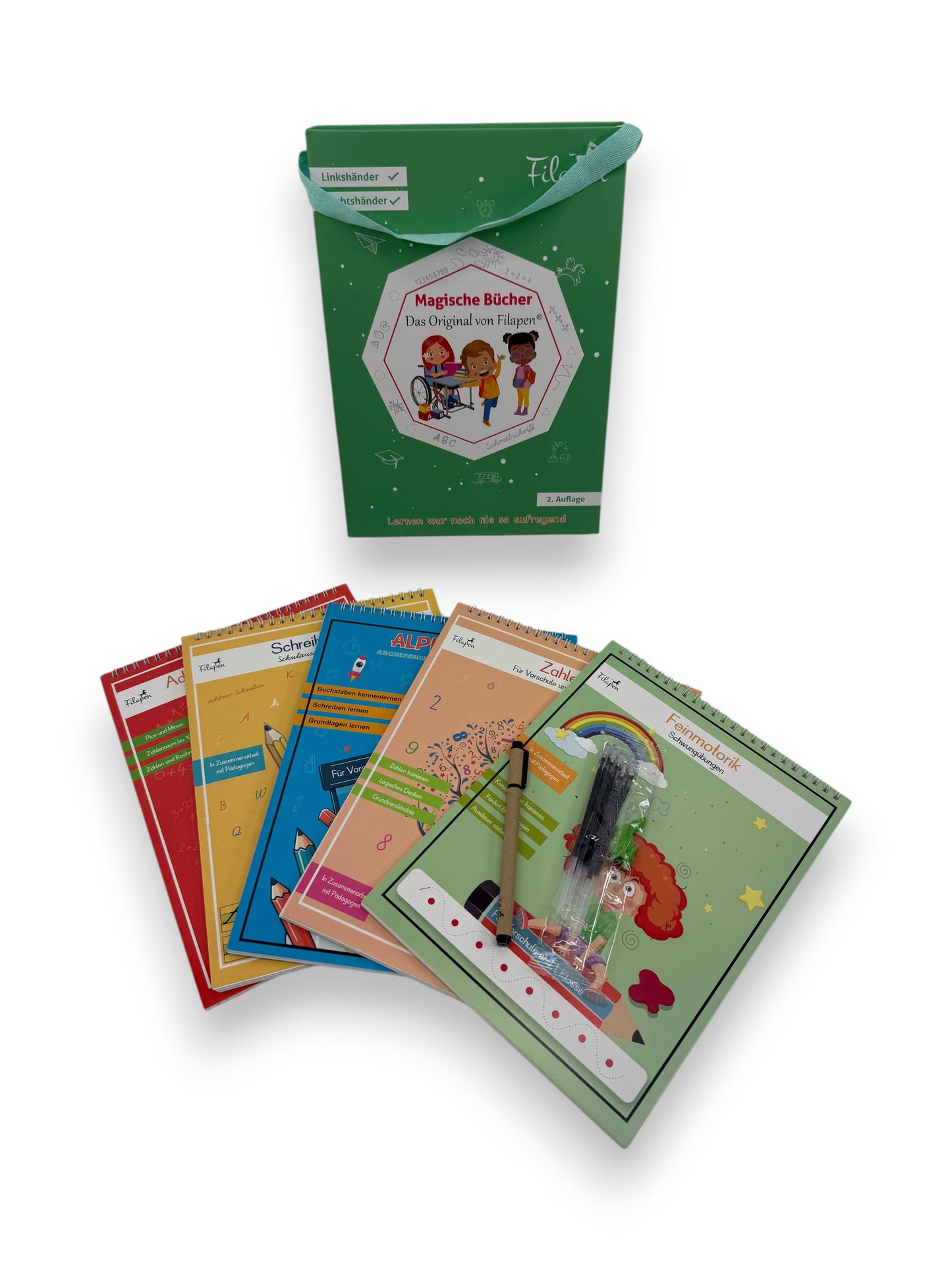 Filapen Magische Vorschulhefte ab 4 Jahren Wiederverwendbar 5 Hefte Stift NEU