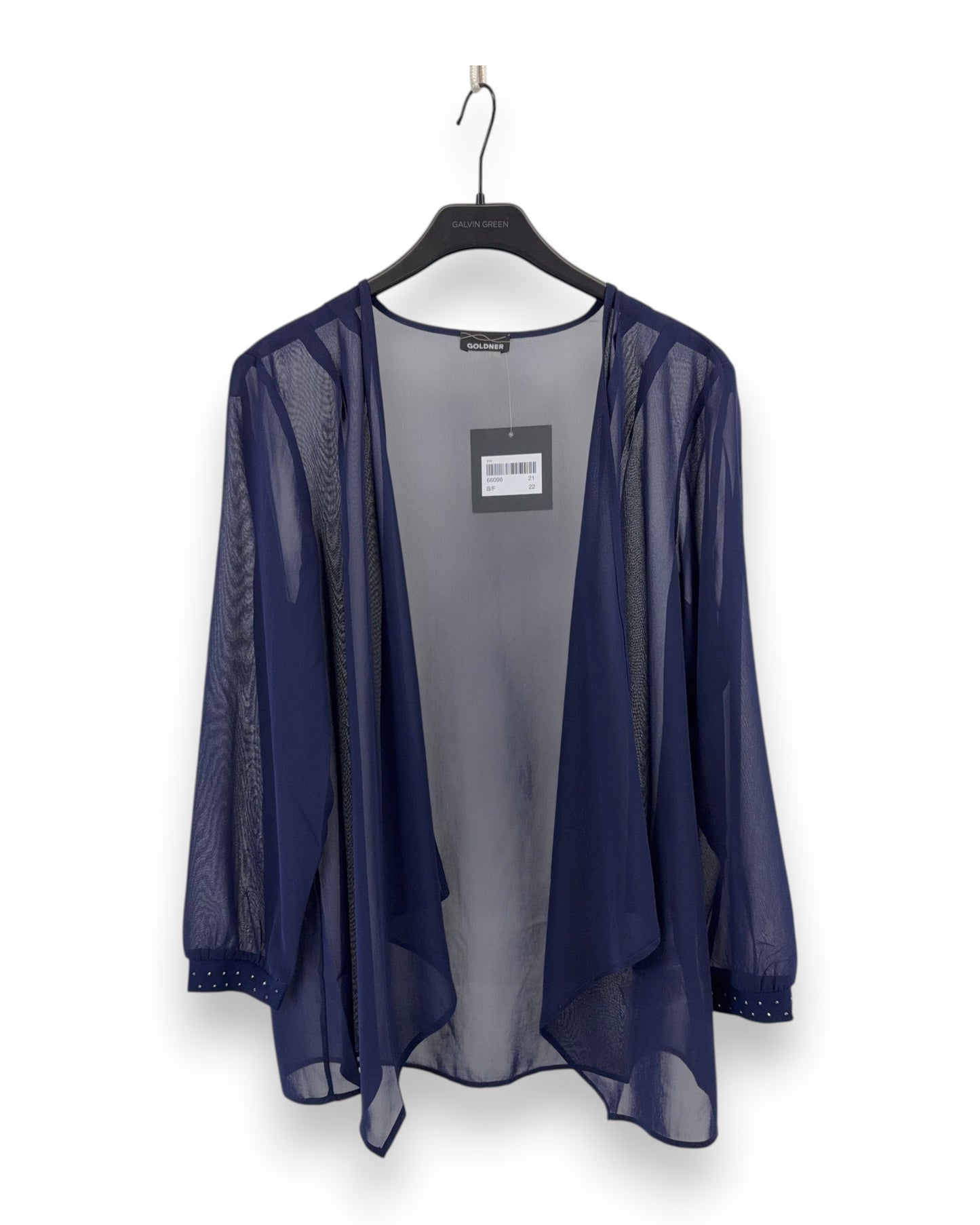 Goldner Kleid mit Chiffonjäckchen Gr 21 Marineblau Slinky Glitzersteine Sommer